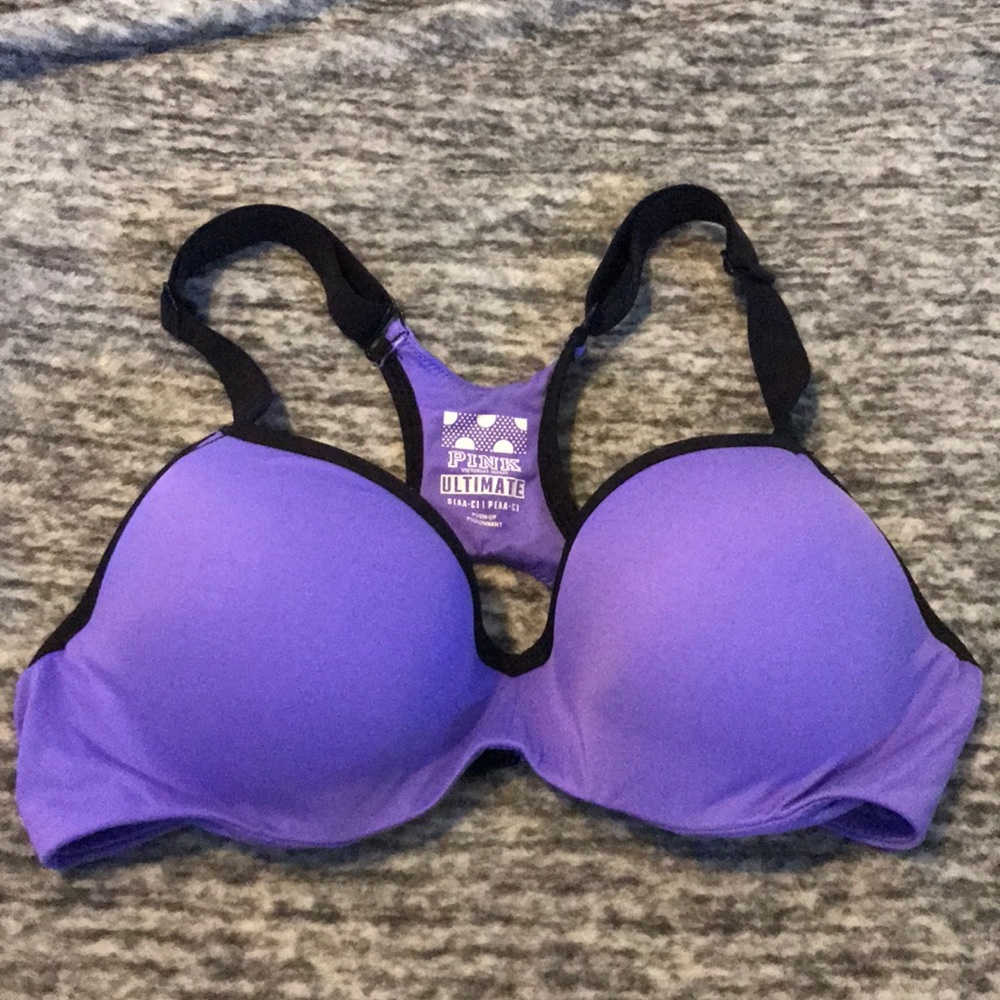 Pink sports bra